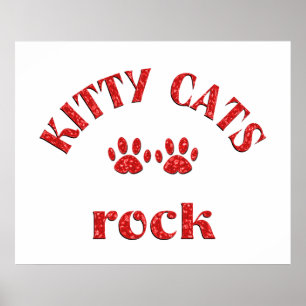 Poster Roche de chats de Kitty