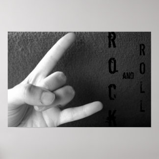 Poster roche et rouleau