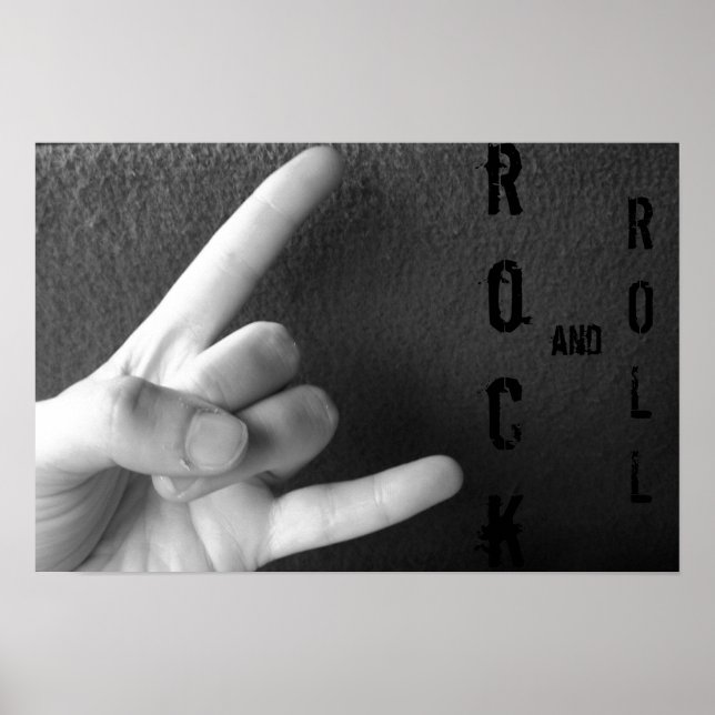 Poster roche et rouleau (Devant)
