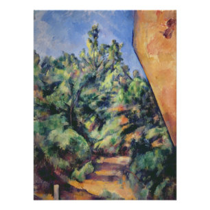 Poster Roche rouge de Paul Cezanne , c.1895 (huile sur