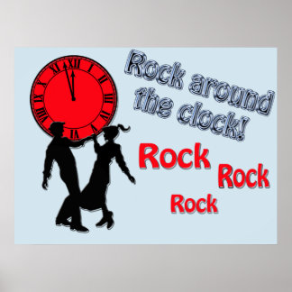 Poster Rocher autour de l'horloge Golden Oldies Titre de 