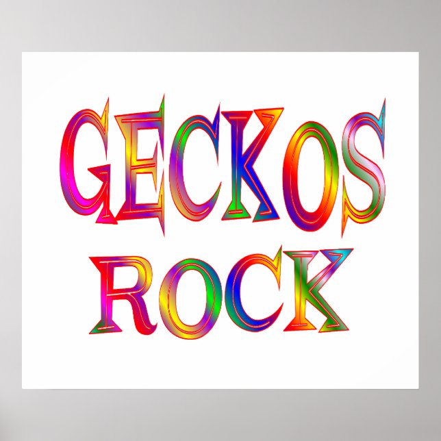 Poster Rocher de Geckos (Devant)