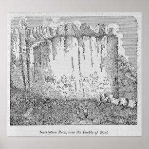 Poster Rocher de l'Inscription, près du Pueblo de Zuni
