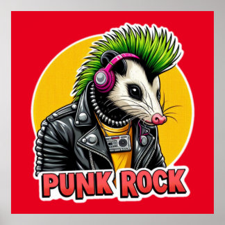 POSTER ROCHER DE POSSUM-PUNK VERT 4