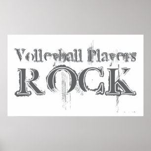 Poster Rocher des joueurs de volley-ball