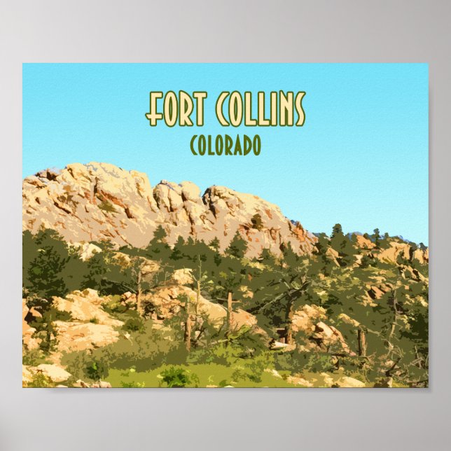 Poster Rocher HorsBluetooth Fort Collins Colorado (Devant)