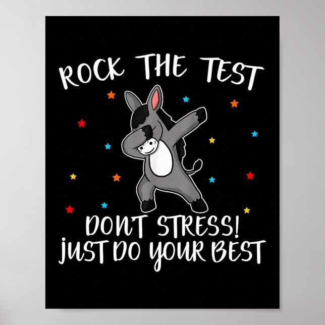 Poster Rocher le test ne stresse pas juste faire de votre (Devant)