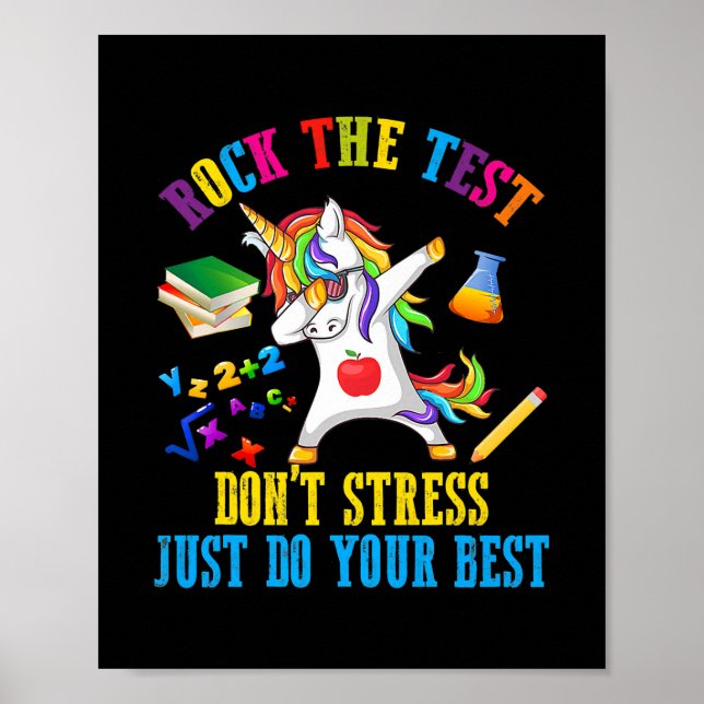 Poster Rocher le test ne stresse pas juste faire de votre (Devant)