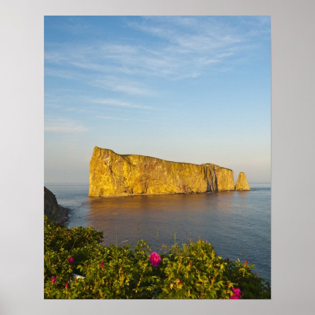 Poster Rocher Perce (Perce Rock), Québec, Canada. (Devant)