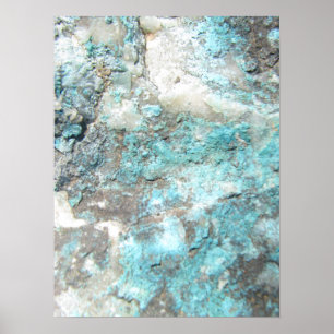Poster Rocher Turquoise