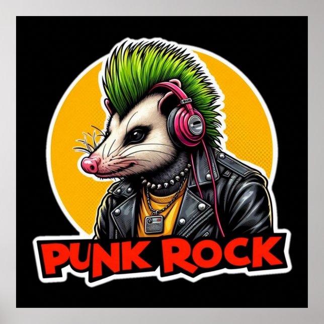 POSTER ROCHER VERT POSSUM-PUNK (Devant)