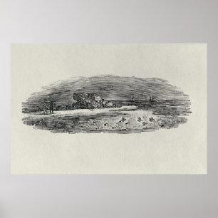 Poster Rochers avec expédition côtière,