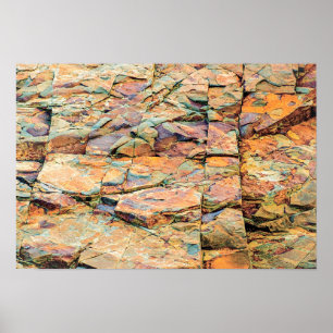 Poster Rochers dans Maine Nature 19" x 13" Archival