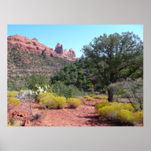 Poster Rochers rouges et cactées II à Sedona Arizona