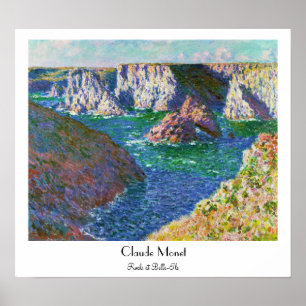Poster Roches au Belle-Ile Claude Monet