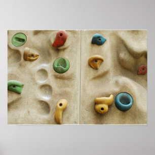 Poster Roches de mur d'Escalades colorées