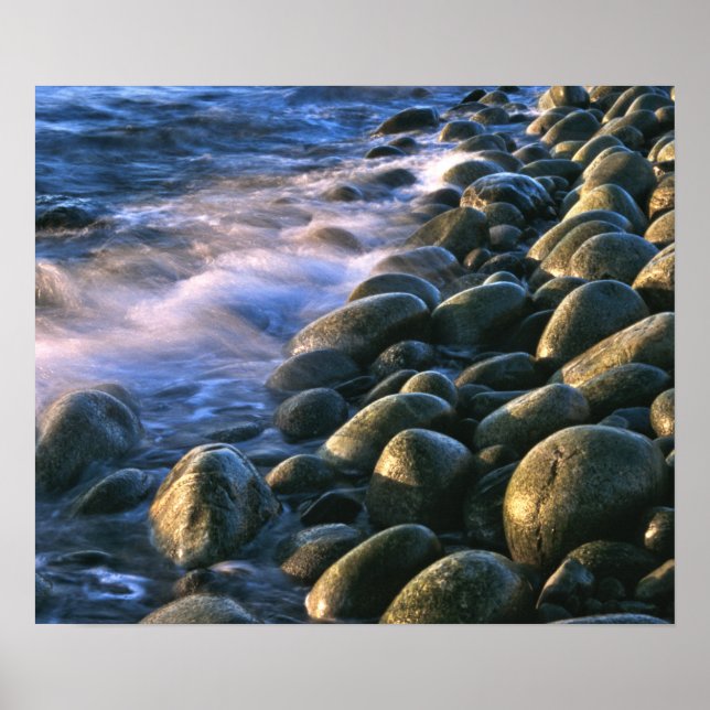 Poster Roches et toile d'onde (Devant)
