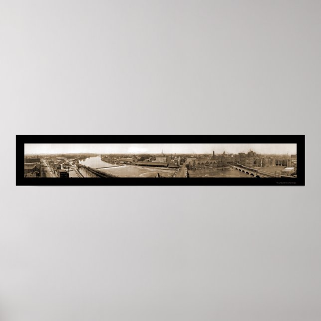 Poster Rochester NY Birdseye Photo 1906 (Devant)