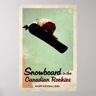 Poster Rocheuses canadiennes - Effet Vintage