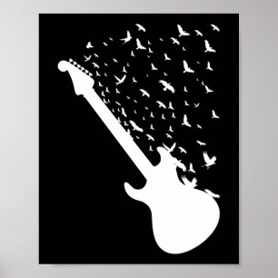 Poster Rock and Roll Guitare Birds Musique Lover