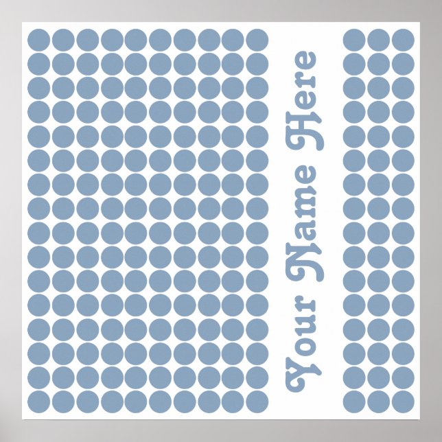 Poster Rock Blue Safari point avec nom (Devant)