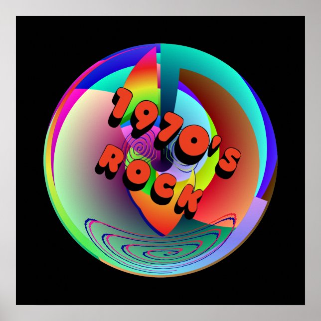 Poster rock des années 1970 (Devant)