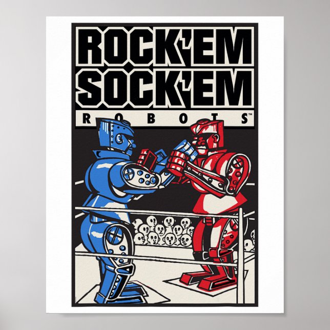 Poster Rock em Sock em Robots Boxing Ring (Devant)