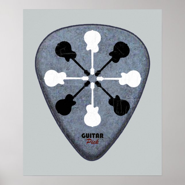 Poster Rock Guitare Musique art pour mur (Devant)