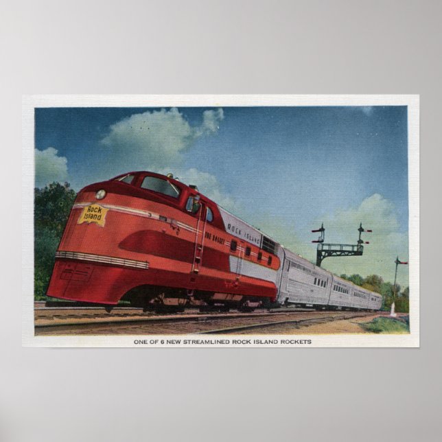 Poster Rock Island RocketTrain rationalisé (Devant)