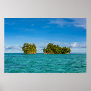 Poster Rock Islet On Ocean Seascape