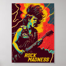 Rock Madness Music Prints : Gras et Vibrant