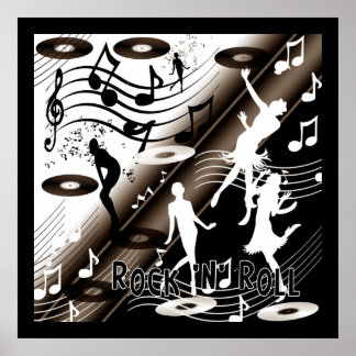 Poster Rock 'N' Roll Dance Music
