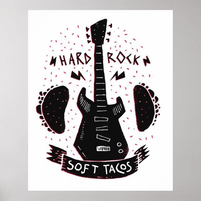 Poster Rock 'n Roll Music Tacos (Devant)