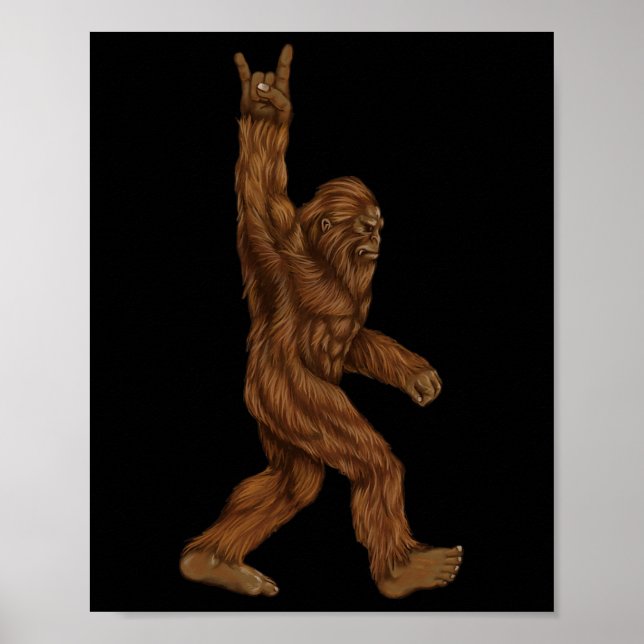 Poster Rock On Bigfoot - Concert Buddy - Hand Drake Sasqu (Devant)