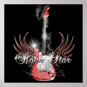 Poster Rock Star Guitare Wing