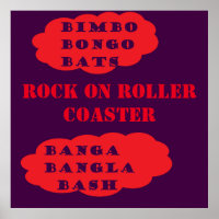 Rock sur Roller dessous de verre pop art rouge vio