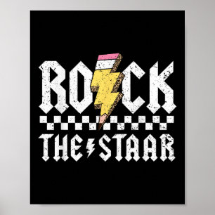 Poster Rock The Star Motivational Testing Day Pour Enseig