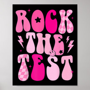 Poster Rock The Test Cute Test Day Teacher Stade Test Squ