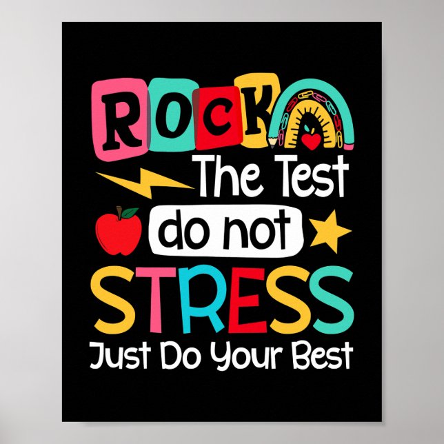 Poster Rock The Test Teacher Jour Test (Devant)