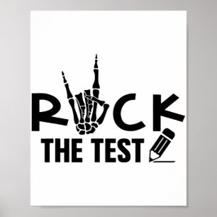 Poster Rock The Test Test Test Examen Jour Pour L'Étudian