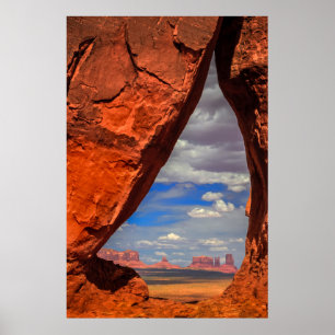 Poster Rock window to Monument Valley