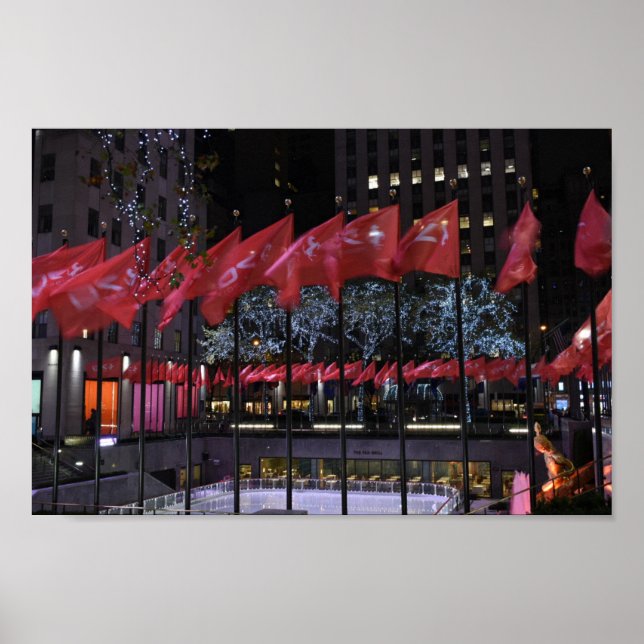 Poster Rockefeller Centre patinoire patinoire NYC Photogr (Devant)