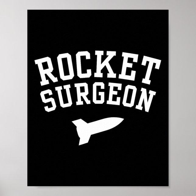 Poster Rocket Chirurgien Physique Science Plaisanterie Po (Devant)