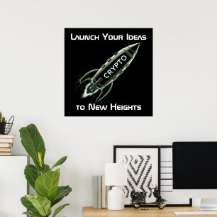 Poster Rocket Crypto