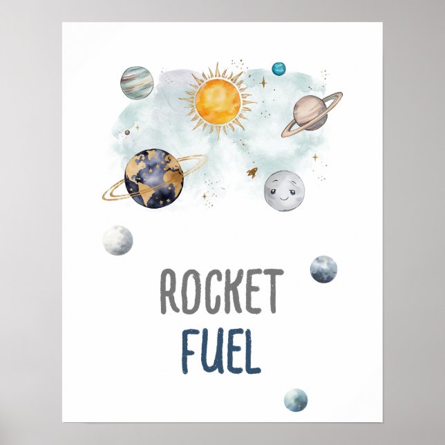 Poster Rocket Fuel Galaxy Espace extra-atmosphérique Anni (Devant)