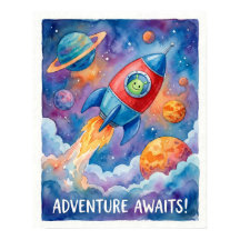 Rocket Ship & Alien Adventure Awaits Space