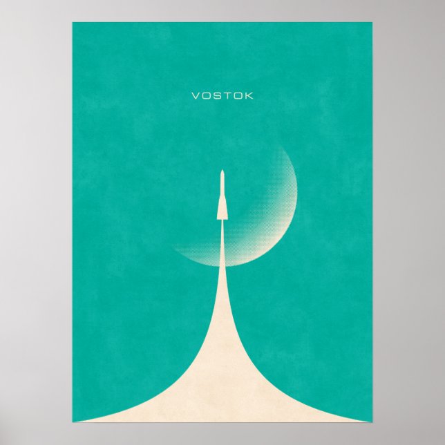 Poster Rocket Vostok - Moon Aqua (Devant)
