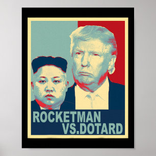 Poster Rocketman contre le gâteux Kim Jong Un Drôle de Tr