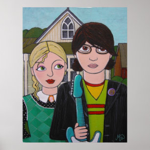 Poster rockeuse américaine