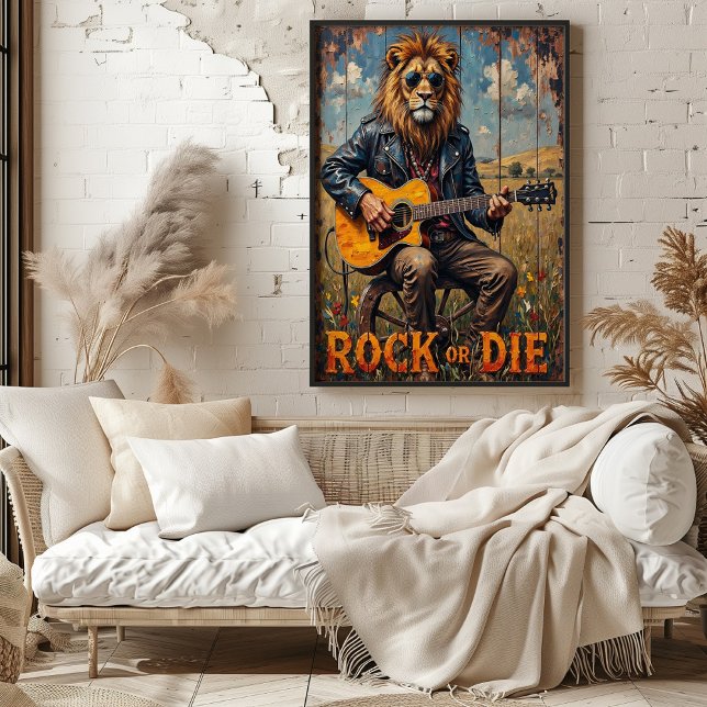 Poster Rockstar rurale : Lion sur roues (Créateur téléchargé)